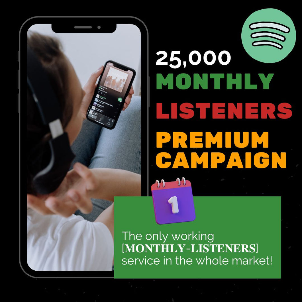 25,000 Monthly Listeners